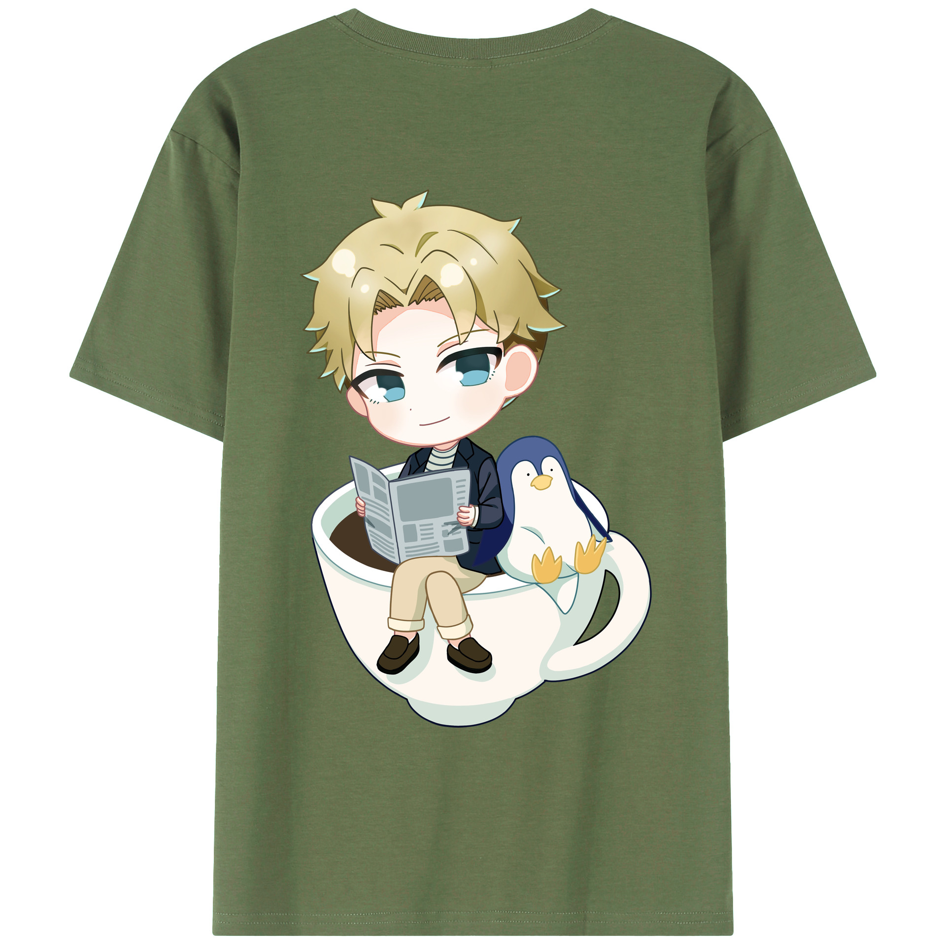 （画像用） SPY×FAMILY间谍家家酒 綿100％ メンズ半袖Tシャツ（バックプリント） 通気性